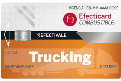 La tarjeta Efecticard Combustible Trucking te ofrece un control específico en el manejo de cada tarjeta, permitiéndote monitorear el gasto de combustible del vehículo asignado.